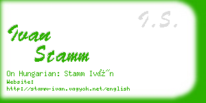 ivan stamm business card